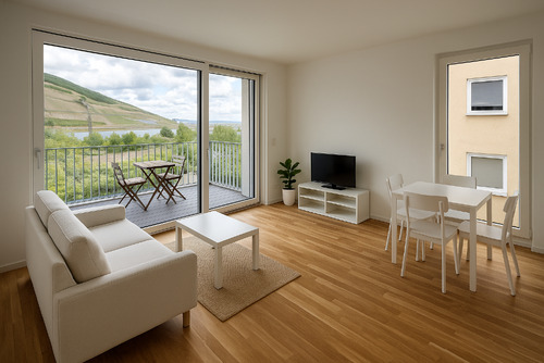 Wohnzimmer beispielhaft möbliert - 2 Zimmer Etagenwohnung in Bingen