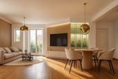 Wohnzimmer - Visualisierung - 3-Zimmerwohnung mit Balkon im Charlottenburger Kiez