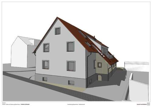 Visualisierung Rückansicht nach Sanierung - 5 Zimmer Bauernhaus, Landhaus in Konstanz