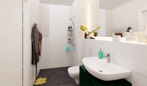 Badezimmer mit Dusche - 