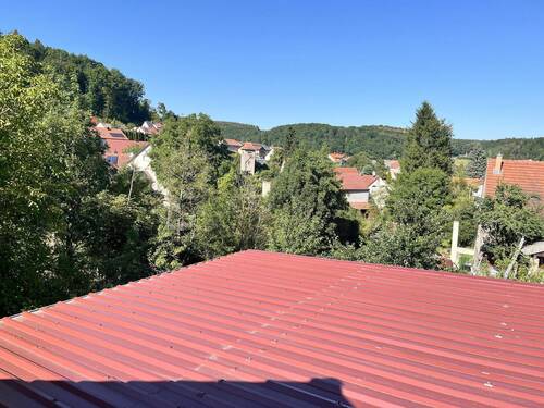 Blick von der Westseite in Richtung Unterschleichach von der möglichen Dachterrasse - 