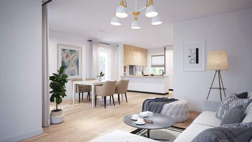 Erdgeschoss visualisiert - 5 Zimmer Reihenendhaus in Groß-Zimmern