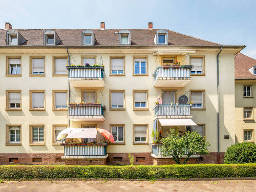 Rückansicht - 3 Zimmer Etagenwohnung zum Kaufen in Karlsruhe