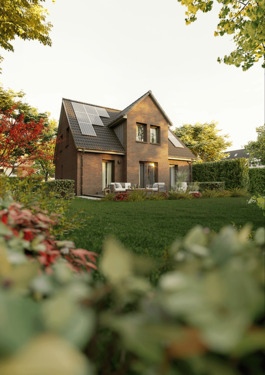 Kapitänsgiebel_Klinker Gartenansicht - 