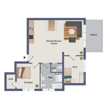 Wohnung Nr. 6 - 1. Obergeschoss - 