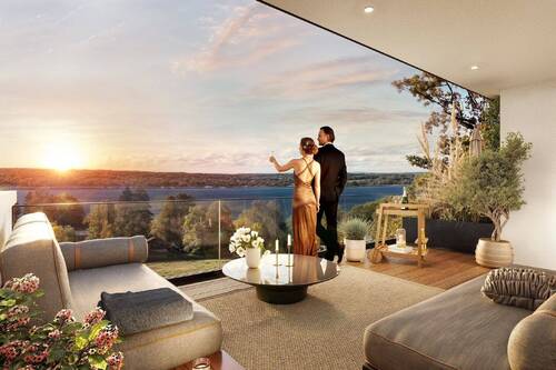 Visualisierung Abendstimmung - 5 Zimmer Doppelhaushälfte in Herrsching