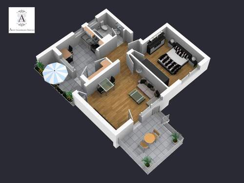 3D-Plan Hochparterre - 