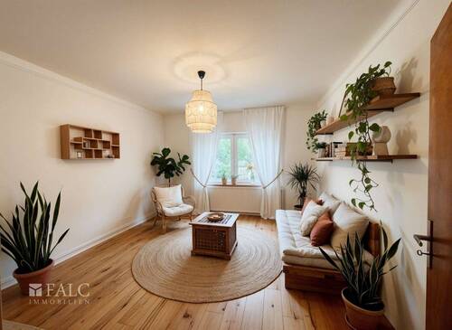 Wohnzimmer - KI-Homestaging - 