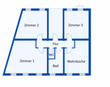 Beispielwohnung 1.OG Grundrissskizze - 
