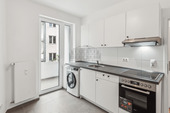 Küche mit Balkon - Etagenwohnung mit 37,00 m² in Düsseldorf zum Kaufen
