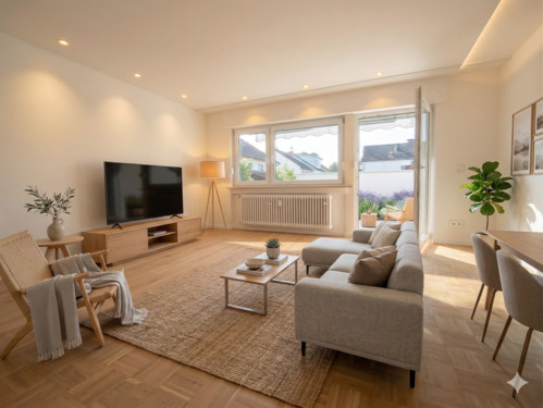 EG Wohnzimmer - Nachher (Visualisierung) - 