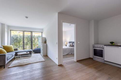 Wohn- Essbereich - SMART Hochwertig teilmöblierte 2-Zimmer-Terrassenwohnung