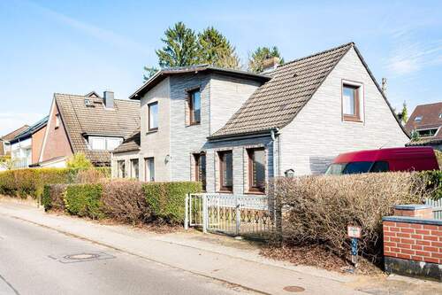 Straßenansicht Bestandsgebäude - Grundstück in Hamburg zum Kaufen