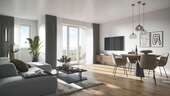 lichtdurchfluteter Wohnbereich - 3 Zimmer Etagenwohnung in Erding