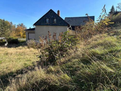 Hausansicht aus dem Garten - 2 Zimmer Einfamilienhaus in Bad Elster