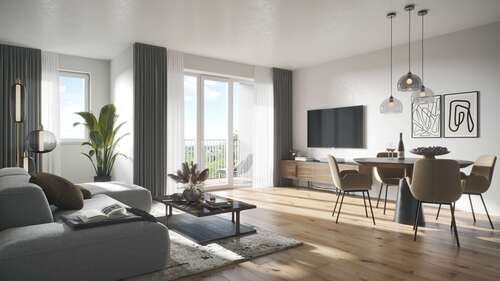 lichtdurchfluteter Wohnbereich - Etagenwohnung mit 140,20 m² in Erding zum Kaufen