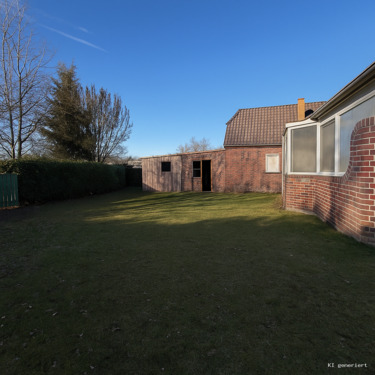 Blick in den Garten - Einfamilienhaus mit 150,00 m&sup2; in Friesoythe zum Kaufen