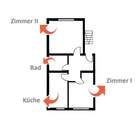 Grundriss - 2 Zimmer Etagenwohnung zur Miete in Hamm