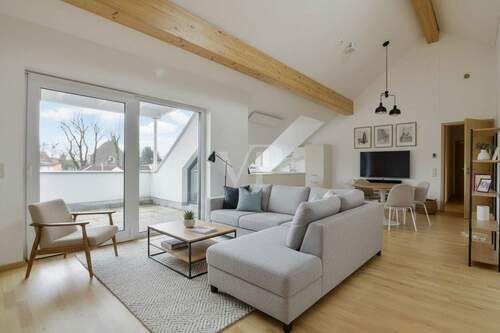 Wohnen-Esszimmer - Einrichtungsbeispiel - 4 Zimmer Etagenwohnung in München