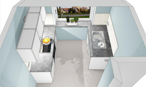 Küche Vogelperspektive - 