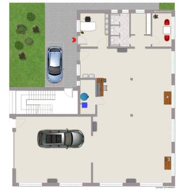 Erdgeschoss Halle + Büro - 