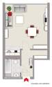 Grundriss - 1 Zimmer Etagenwohnung zum Kaufen in Darmstadt