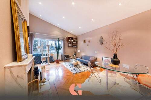 Wohnzimmer - Herzogpark + Isarnähe! - Exklusiv Wohnen im begehrten Stadtviertel