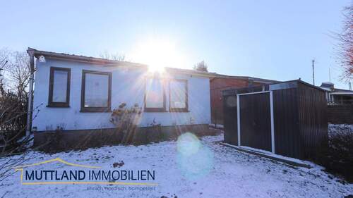 Rückansicht - Winter - 2 Zimmer Bungalow in Stralsund