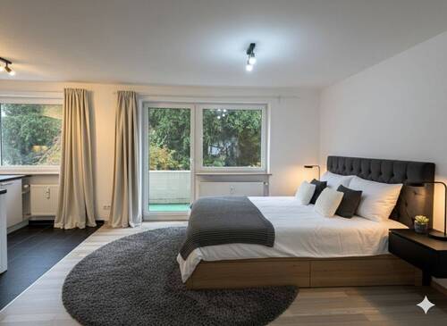 Visualisierung Wohnzimmer - 1 Zimmer Etagenwohnung in München