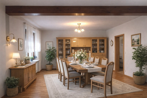 Wohn und Esszimmer - virtually staged - 