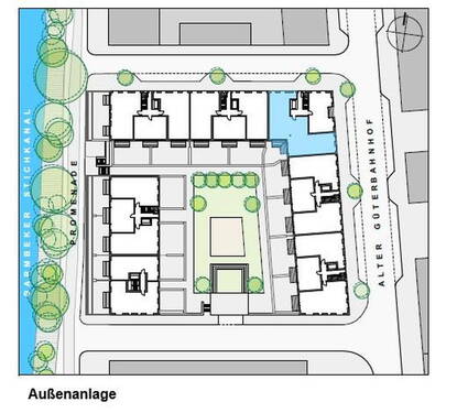 Außenanlage mit Markierung - 