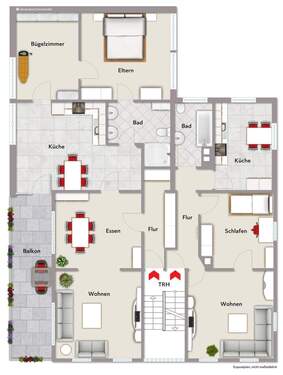 Obergeschoss - Wohnung 2+3 - 