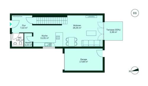 Großzügiger und offener Wohnbereich - 