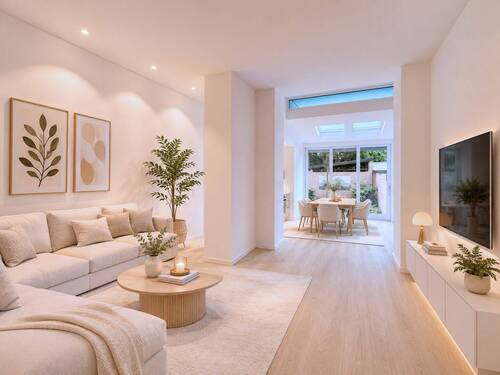 Visualisierung - Erstbezug nach Sanierung - Drei-Zimmer-Wohnung im Stilaltbau mit Terrasse in Bestlage