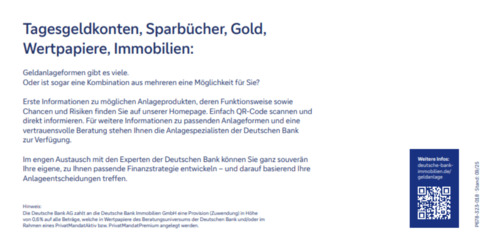 Diverse Geldanlageformen - 