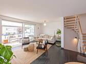 Blick zum Wohnzimmer - 5 Zimmer Doppelhaushälfte zum Kaufen in Stuttgart / Vaihingen