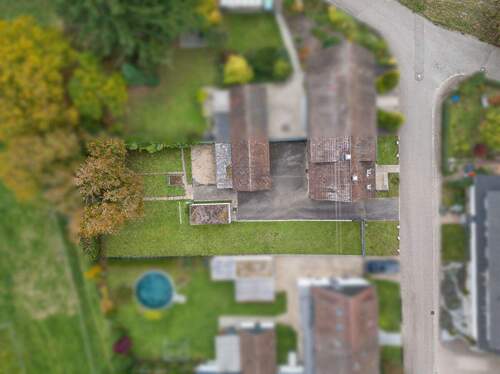 Luftbild - 5 Zimmer Doppelhaushälfte zum Kaufen in Karlsruhe / Hohenwettersbach