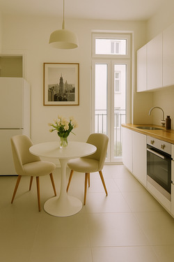 Küche mit Balkonzugang - 