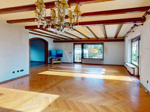 Offener Wohnbereich mit direktem Zugang zur Terrasse - Einfamilienhaus mit 287,00 m&sup2; in Schutterwald zum Kaufen