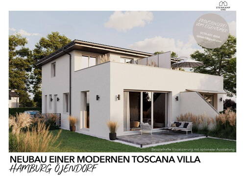 Bild 1 - Neubau DHH Toskana HH-Öjendorf · Bezug 072026 · EK: A+ · Massivbau · Provisionsfrei · nur 1 Einheit