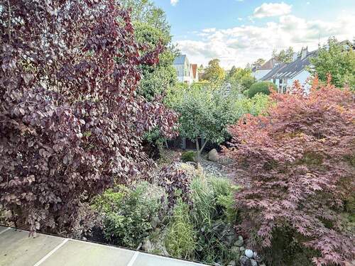 Garten vom Balkon betrachtet - 4 Zimmer Doppelhaushälfte in Berlin