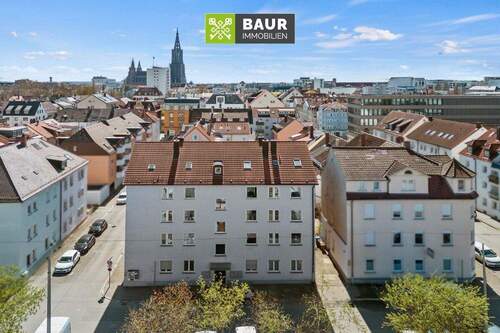 Luftbild - 2 Zimmer Mehrfamilienhaus, Wohnhaus zum Kaufen in Ulm
