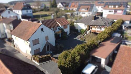 Drohnenaufnahme - 1 Zimmer Bungalow in Maroldsweisach