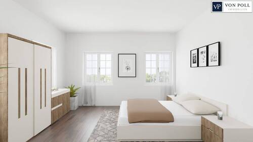 Ansicht Schlafzimmer - 2 Zimmer Etagenwohnung zum Kaufen in Nördlingen