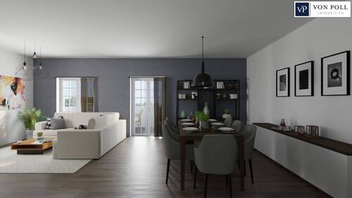 Ansicht Wohnen / Essen - 2 Zimmer Etagenwohnung zum Kaufen in Nördlingen