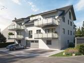 Süd-Ost-Ansicht - 3-Zimmer-Neubauwohnung mit Aufzug und Balkon