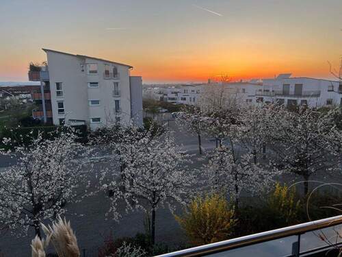 Ausblick am Abend - Exklusive 4-Zimmer-Wohnung mit Weitsicht & Süd-West-Balkon - Galgenberg Waiblingen