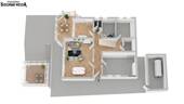 Grundriss Untergeschoss, 2 Zimmer-Wohnung + Nebenr - 
