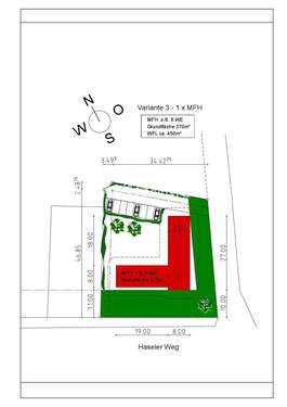  Lageplan Variante 3 - MFH-001 - Grundstück in Oldenburg / Ohmstede