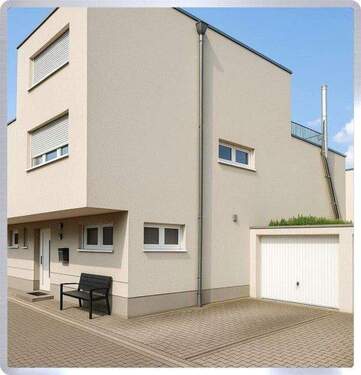 Außenansicht-Garage-Stellplatz - 5 Zimmer Doppelhaushälfte zum Kaufen in Rodgau